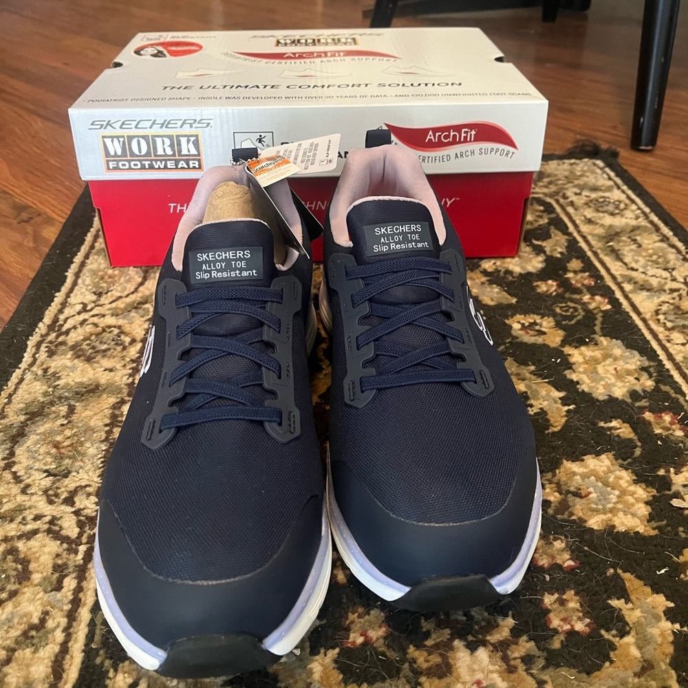 Steel toe women’s sketchers.